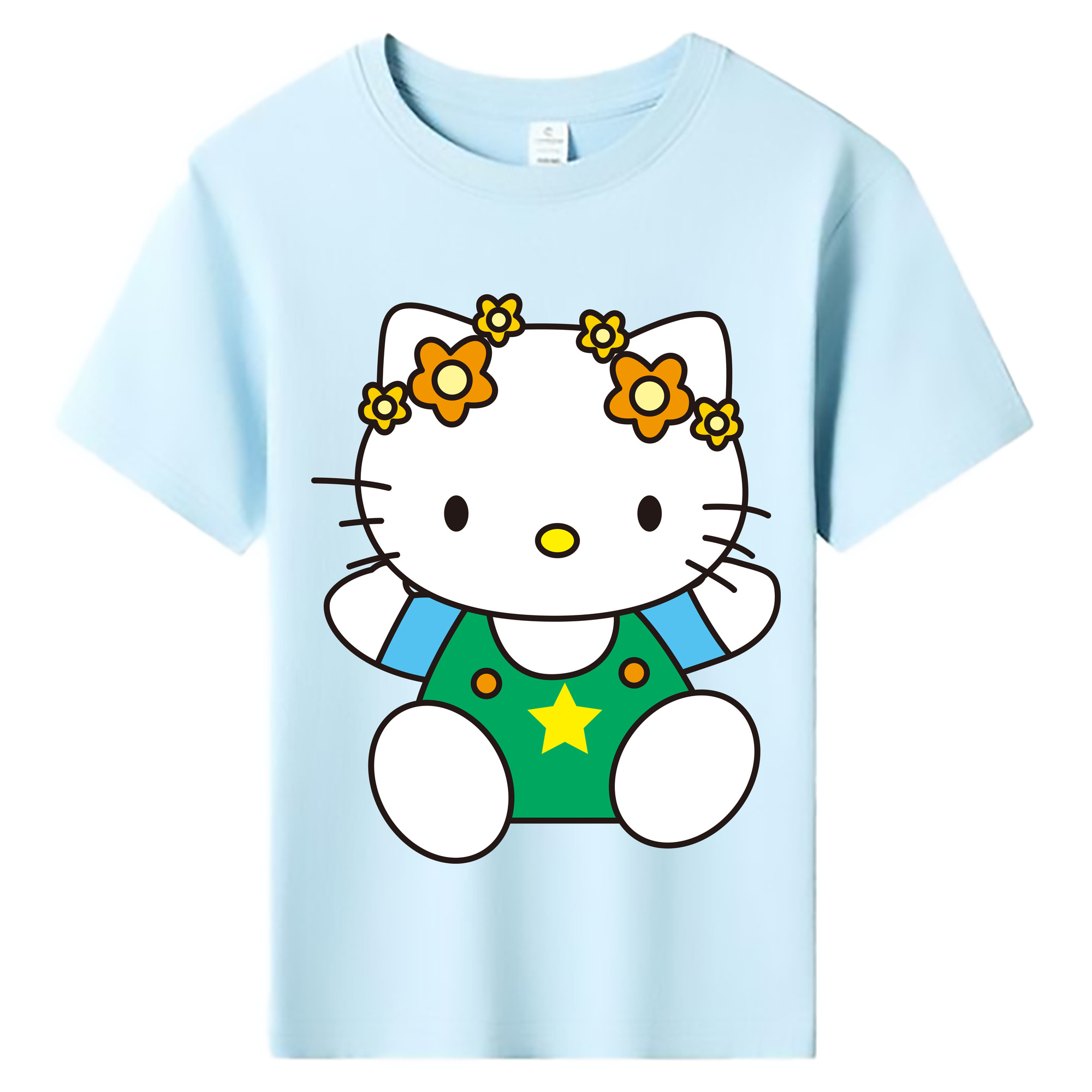（画像用） Hello Kitty ハローキティ 綿100％キッズTシャツ（フロントプリント）